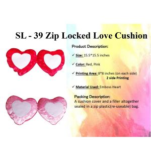 Sublimation Blank Twin Heart With Filler SL-39 HEART PINK