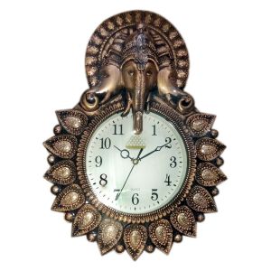 FEELING SHREE GAJANAN COPPER COLOUR CLOCK