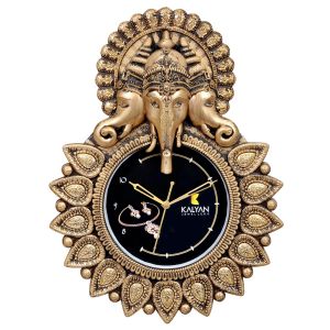 SHREE GAJANAN COPPER COLOUR CLOCK